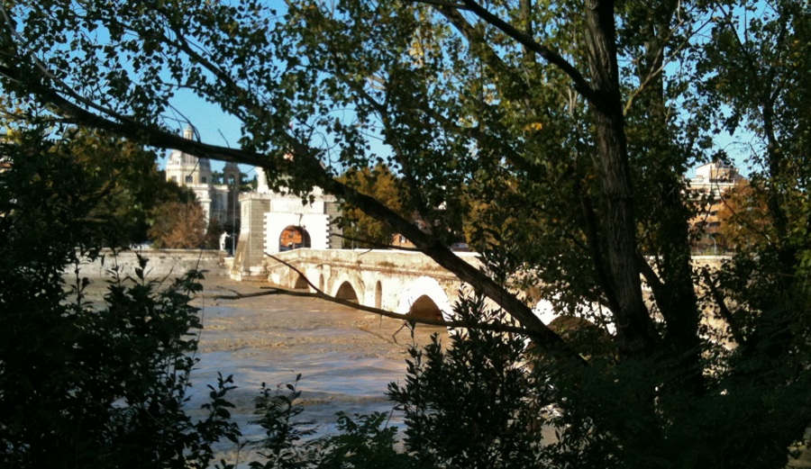 Ponte Milvio, rischio esondazione del Tevere nel 2013 (foto AMBM)