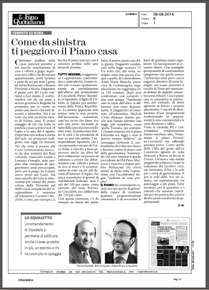 carteinregola piano casa -Il-Fatto-Quotidiano-8-agosto-2014