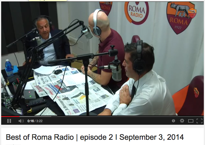 Pallotta intervistato da radio Roma il 3 settembre