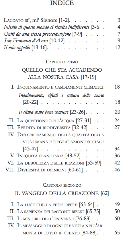 indice enciclica papa 1