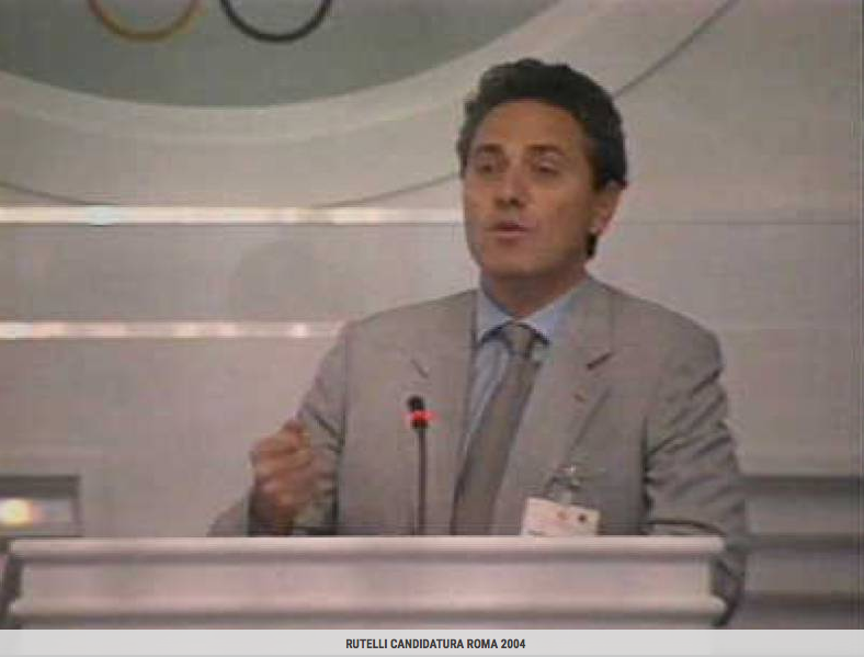 Il Sindaco Francesco Rutelli alla presentazione della candidatura di Roma 2004