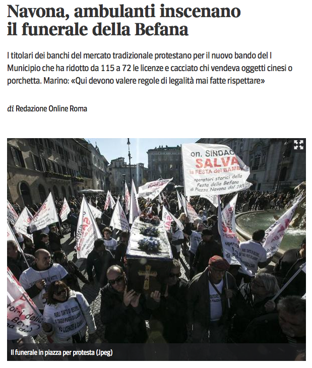 articolo dal sito del  Corriere Piazza Navona