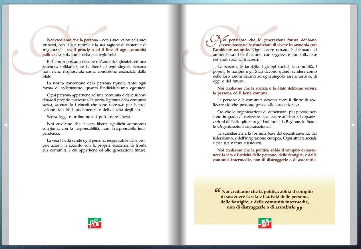 Carta dei valori di Forza Italia