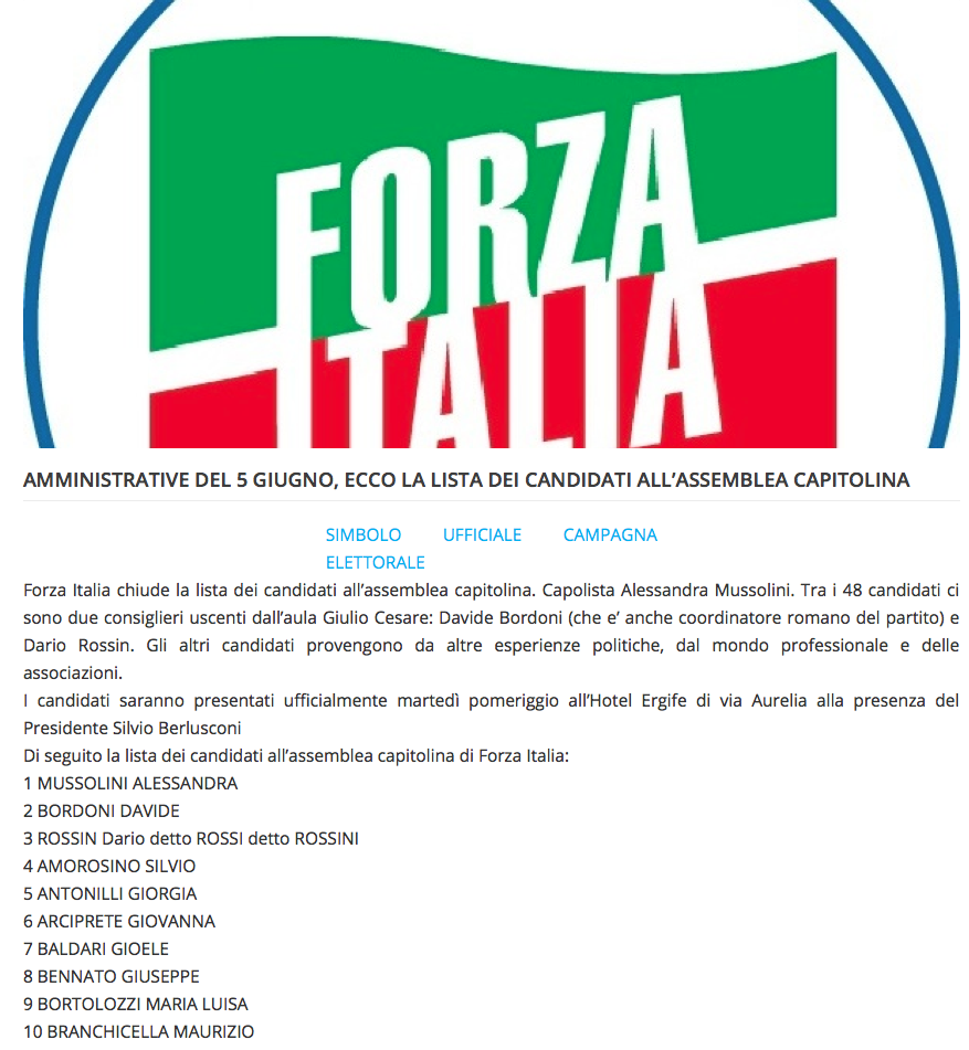 forza italia roma candidati Schermata 2016-05-21 alle 10.03.11