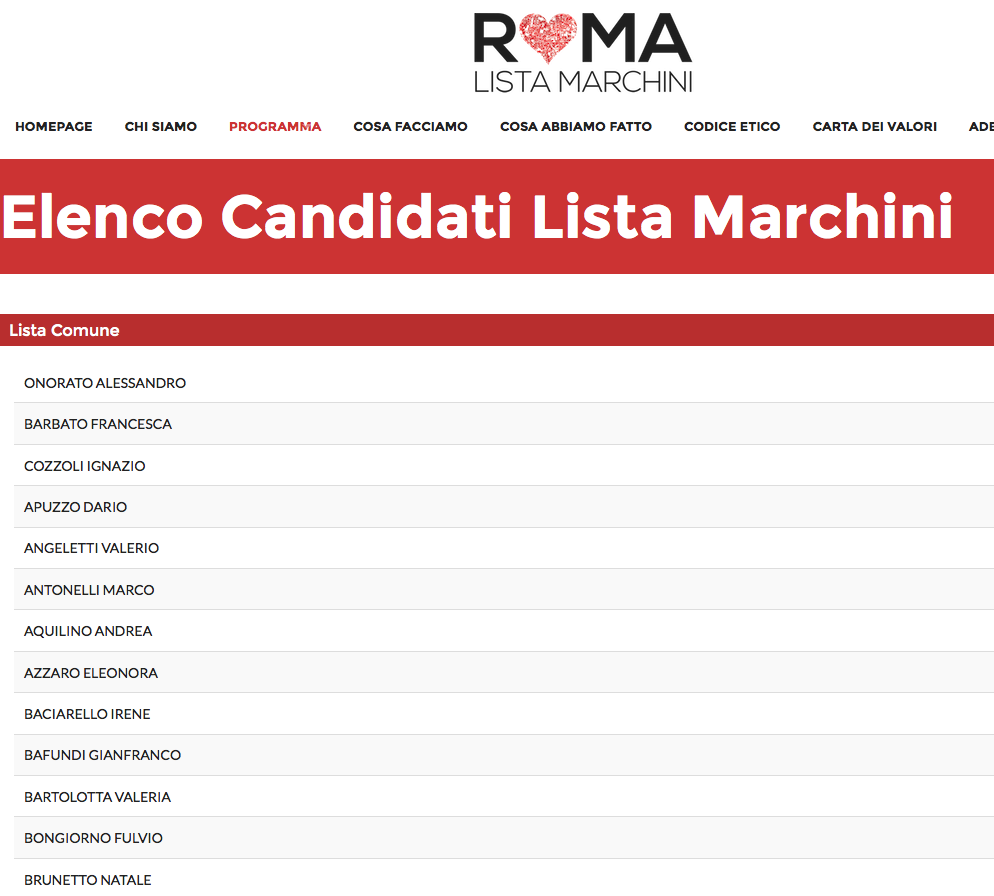lista marchini elenco candidati Schermata 2016-05-21 alle 09.49.40