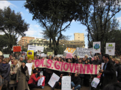 Manifestazione Piazza  Re di Roma