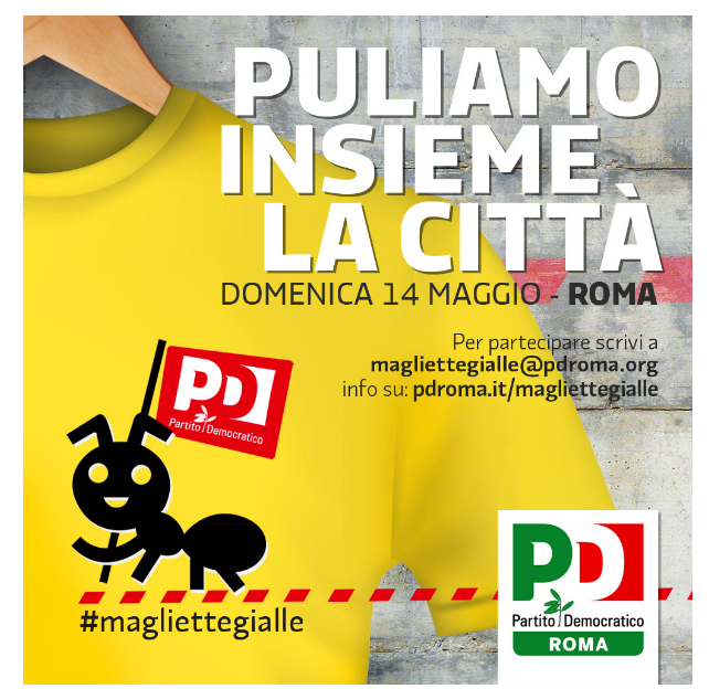 manifesto magliette gialle pd