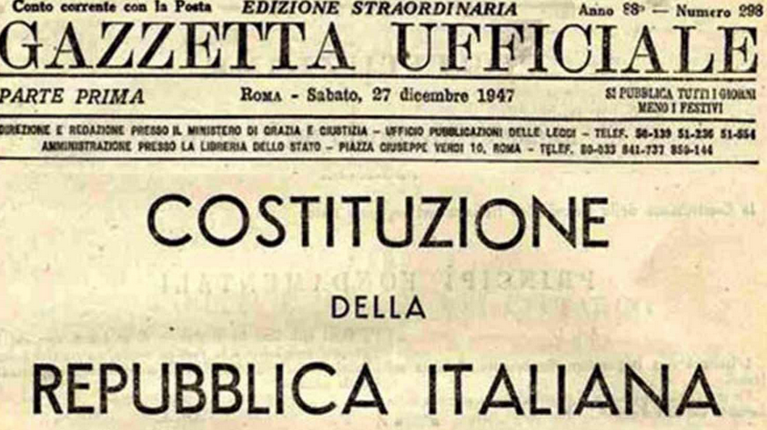 gazzetta ufficiale costituzione italiana