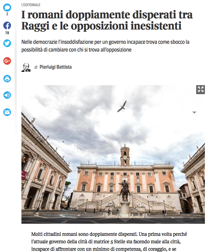 corriere 28 giugno 2018 battista su opposizioen a roma