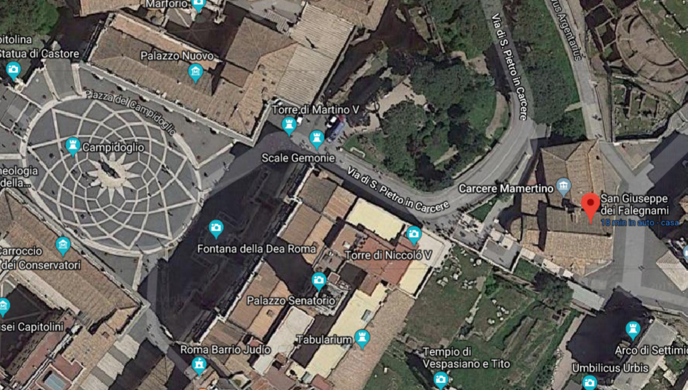 San Giuseppe dei Falegnami, prima del crollo da Google map 