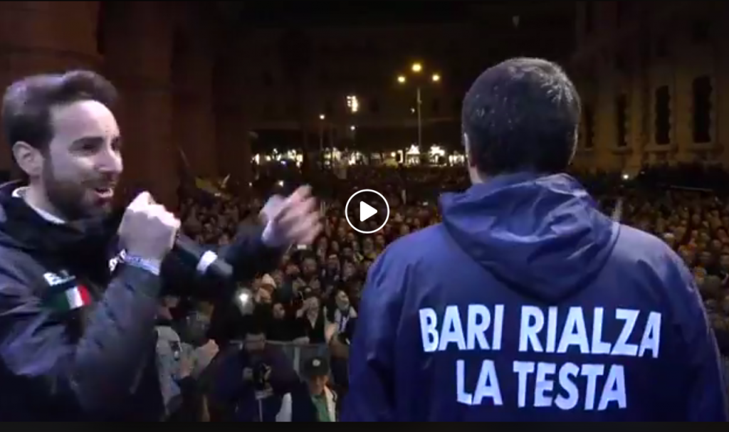 video Salvini Bari da fb