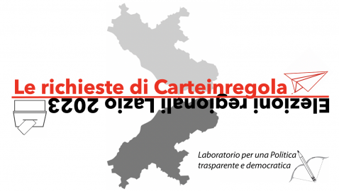 Elezioni regionali del Lazio: Carteinregola scrive ai partiti