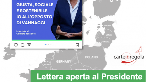 Lettera aperta al Presidente Bonaccini, candidato alle elezioni europee