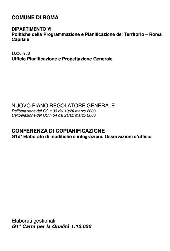 modifiche e integrazioni carta per la qualità - copertina