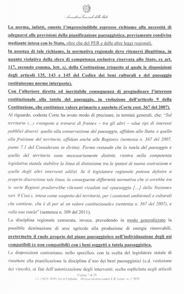 RICORSO MIBACT LAZIO MAGGIO 2O20. pag7 punto 2