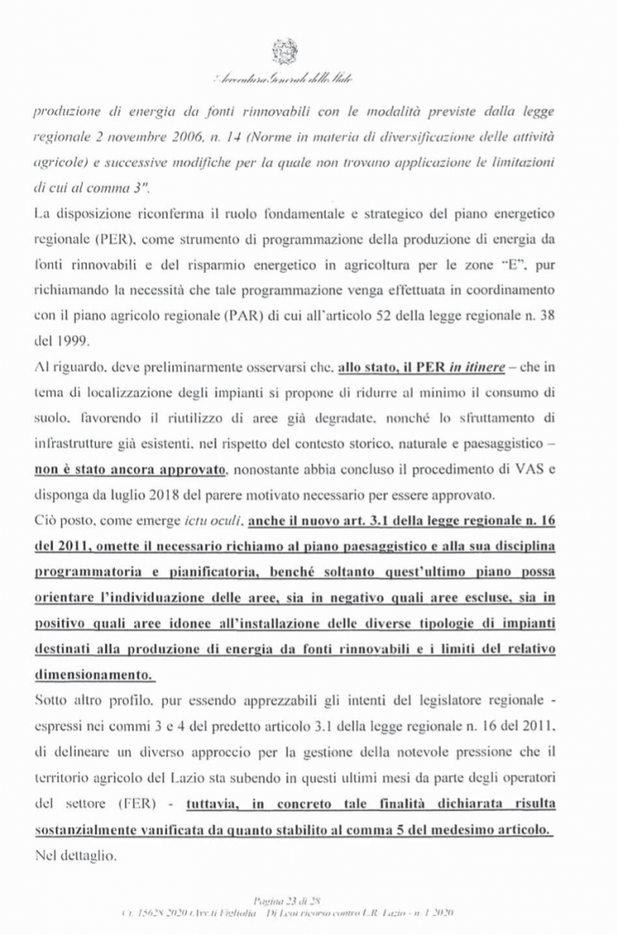 ricorso mibact regione maggio 2020 pag. 23 punto 5