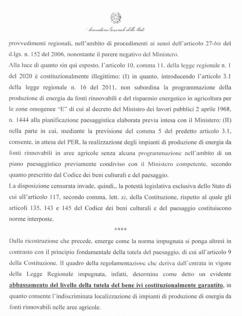 ricorso mibact regione maggio 2020 pag. 26 punto 5