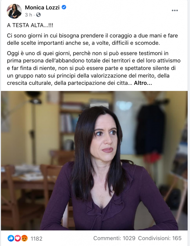 FB profilo Lozzi 23 luglio 2020