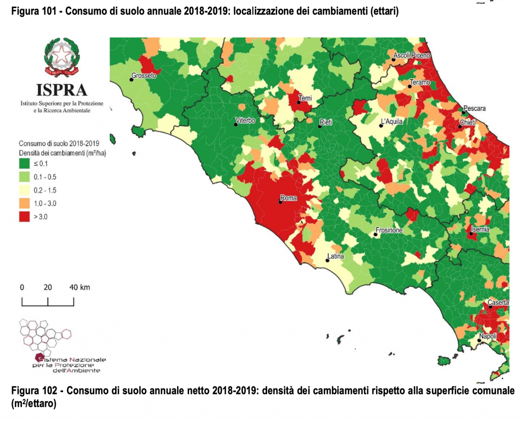 slide da rapporto ispra 2020