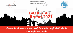 testata locandina back stage elezioni 2021